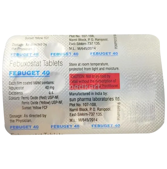 febuget 40mg tablet 15's